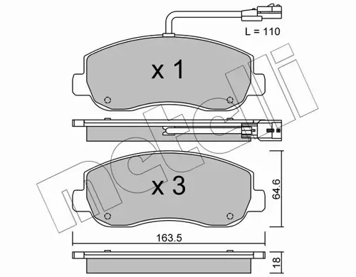 METELLI TARCZE+KLOCKI P RENAULT MASTER III 302MM 