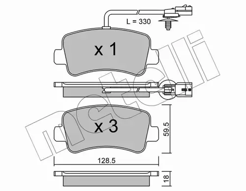 METELLI KLOCKI HAMULCOWE 22-0899-0 