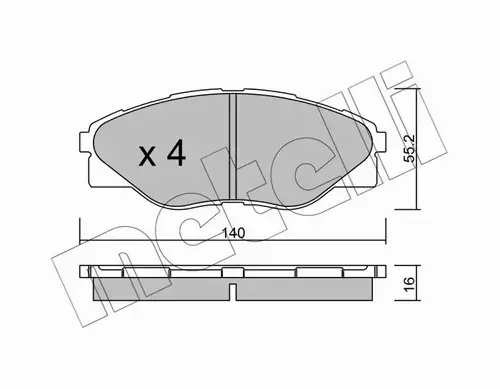 METELLI KLOCKI HAMULCOWE 22-0936-0 