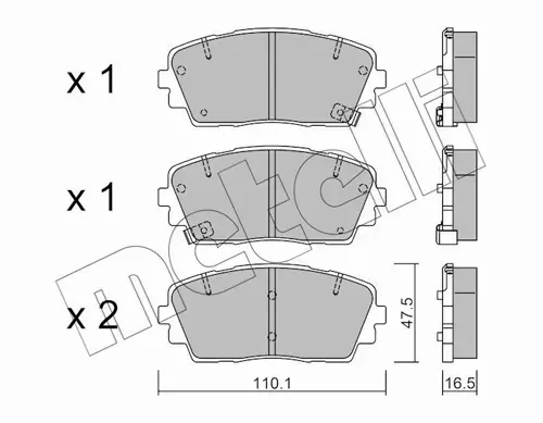 METELLI KLOCKI HAMULCOWE 22-0941-0 