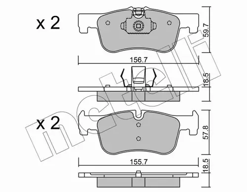 METELLI KLOCKI HAMULCOWE 22-0959-0 