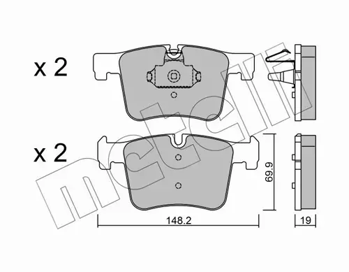 METELLI KLOCKI HAMULCOWE 22-0961-0 