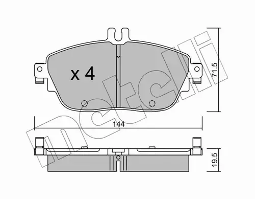 METELLI KLOCKI HAMULCOWE 22-0965-0 