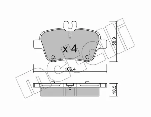 METELLI KLOCKI HAMULCOWE 22-0966-0 