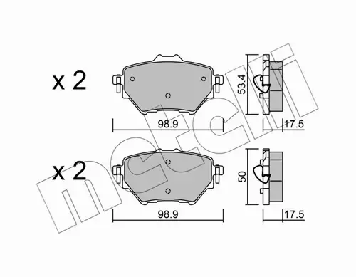 METELLI KLOCKI HAMULCOWE 22-0987-0 