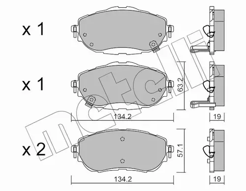 METELLI KLOCKI HAMULCOWE 22-0998-0 