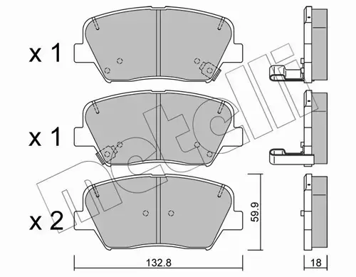 METELLI KLOCKI HAMULCOWE 22-1026-0 