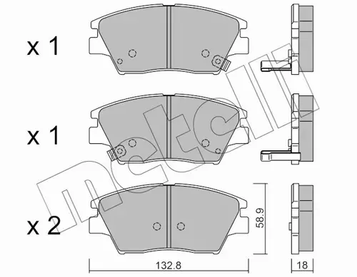 METELLI KLOCKI HAMULCOWE 22-1098-0 