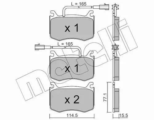 METELLI KLOCKI HAMULCOWE 22-1099-0 