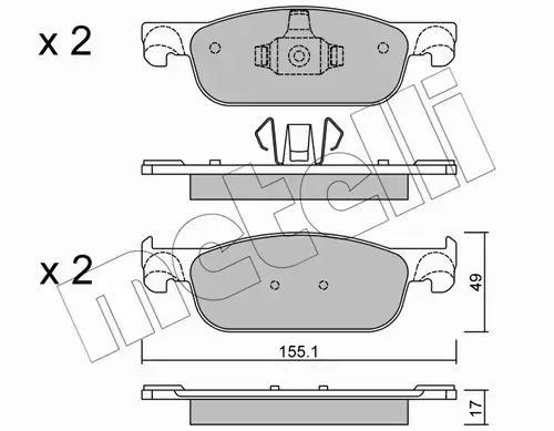 METELLI KLOCKI HAMULCOWE 22-1109-0 