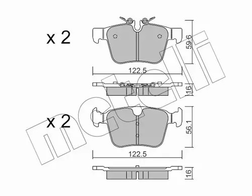 METELLI KLOCKI HAMULCOWE 22-1122-0 