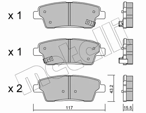 METELLI KLOCKI HAMULCOWE 22-1140-0 