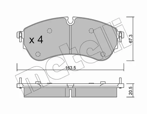 METELLI KLOCKI HAMULCOWE 22-1173-0 