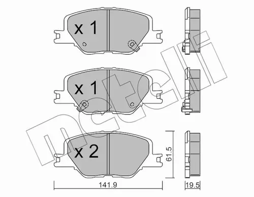 METELLI KLOCKI HAMULCOWE 22-1177-0 