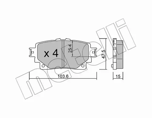 METELLI KLOCKI HAMULCOWE 22-1229-0 