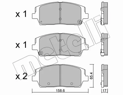 METELLI KLOCKI HAMULCOWE 22-1244-0 