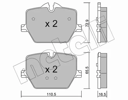 METELLI KLOCKI HAMULCOWE 22-1266-0 