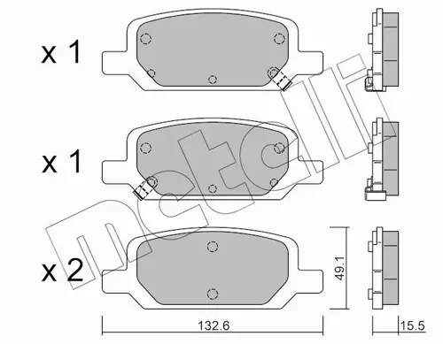 METELLI KLOCKI HAMULCOWE 22-1278-0 