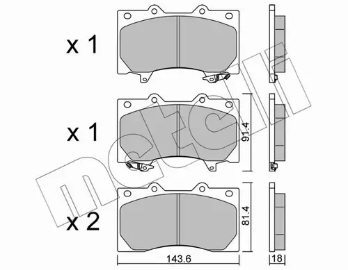 METELLI KLOCKI HAMULCOWE 22-1279-0 