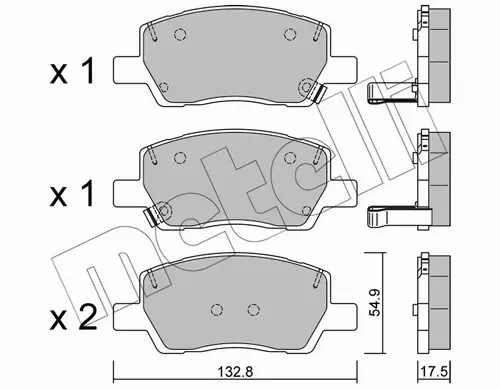 METELLI KLOCKI HAMULCOWE 22-1296-0 