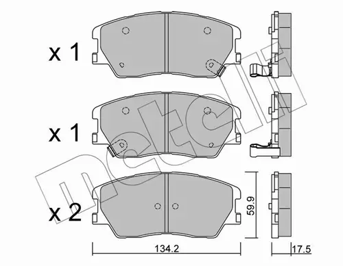 METELLI KLOCKI HAMULCOWE 22-1305-0 