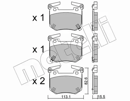 METELLI KLOCKI HAMULCOWE 22-1307-0 