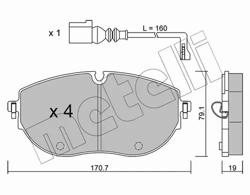 METELLI KLOCKI HAMULCOWE 22-1322-0 