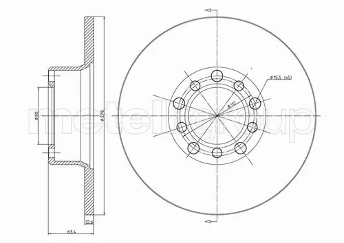 METELLI TARCZA HAMULCOWA 23-0046 