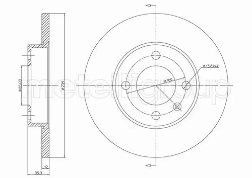 METELLI TARCZA HAMULCOWA 23-0053 