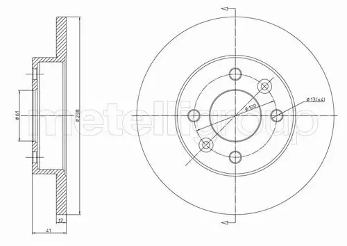 METELLI TARCZA HAMULCOWA 23-0082 