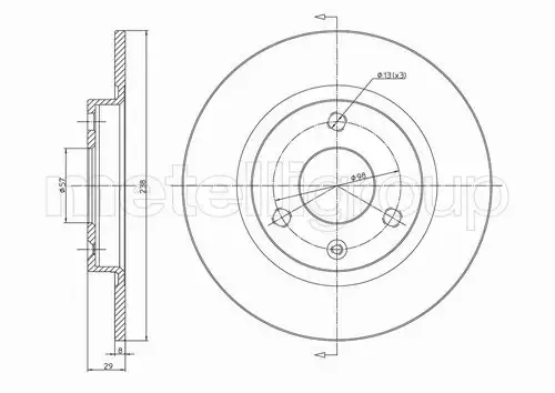 METELLI TARCZA HAMULCOWA 23-0153 