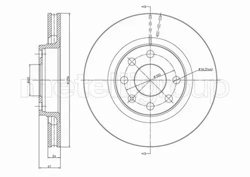 METELLI TARCZA HAMULCOWA 23-0166 