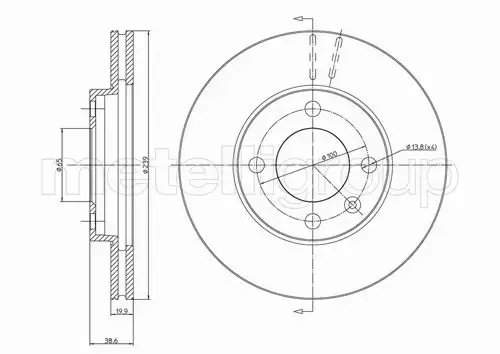 METELLI TARCZA HAMULCOWA 23-0170 