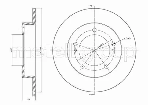 METELLI TARCZA HAMULCOWA 23-0221 