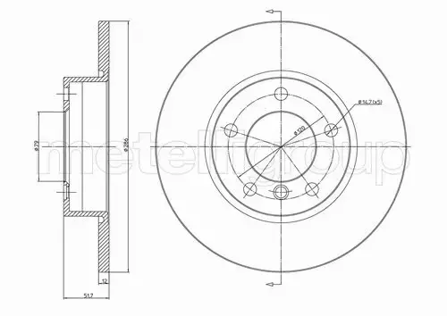 METELLI TARCZA HAMULCOWA 23-0227C 