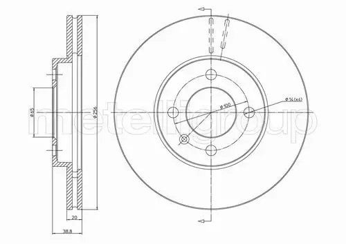 METELLI TARCZA HAMULCOWA 23-0230C 