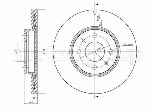 METELLI TARCZA HAMULCOWA 23-0231C 