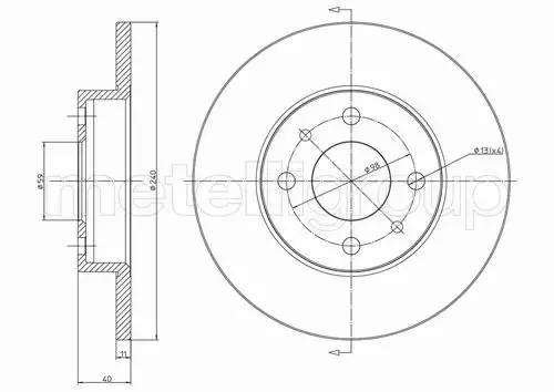 METELLI TARCZA HAMULCOWA 23-0232C 