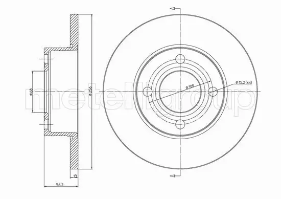 METELLI TARCZA HAMULCOWA 23-0233 