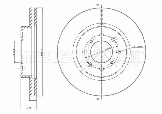 METELLI TARCZA HAMULCOWA 23-0235 