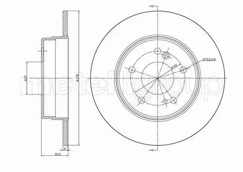 METELLI TARCZA HAMULCOWA 23-0277C 