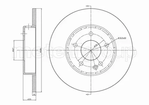 METELLI TARCZA HAMULCOWA 23-0313C 