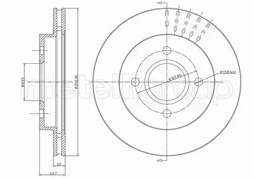 METELLI TARCZA HAMULCOWA 23-0317 