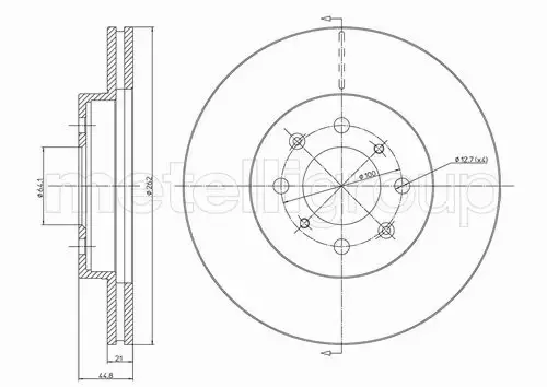 METELLI TARCZA HAMULCOWA 23-0344C 