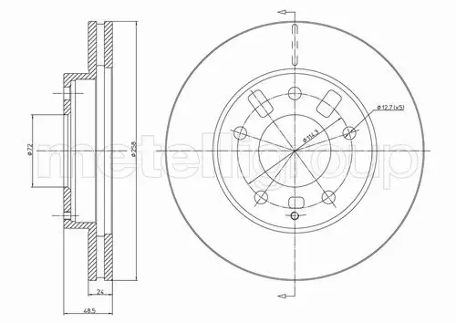 METELLI TARCZA HAMULCOWA 23-0347 