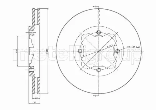 METELLI TARCZA HAMULCOWA 23-0360 