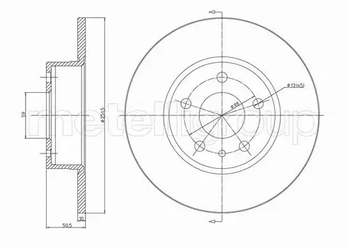 METELLI TARCZA HAMULCOWA 23-0368C 