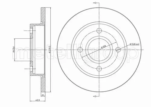 METELLI TARCZA HAMULCOWA 23-0377 