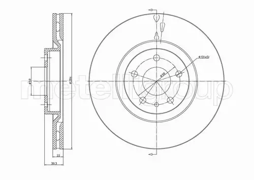 METELLI TARCZA HAMULCOWA 23-0387 