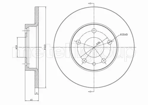 METELLI TARCZA HAMULCOWA 23-0388C 